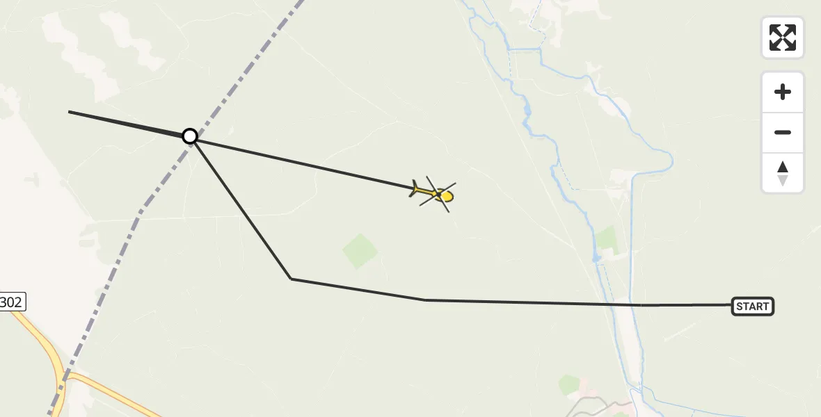 Routekaart van de vlucht: Politieheli naar Ermelo, Cyriassischepad