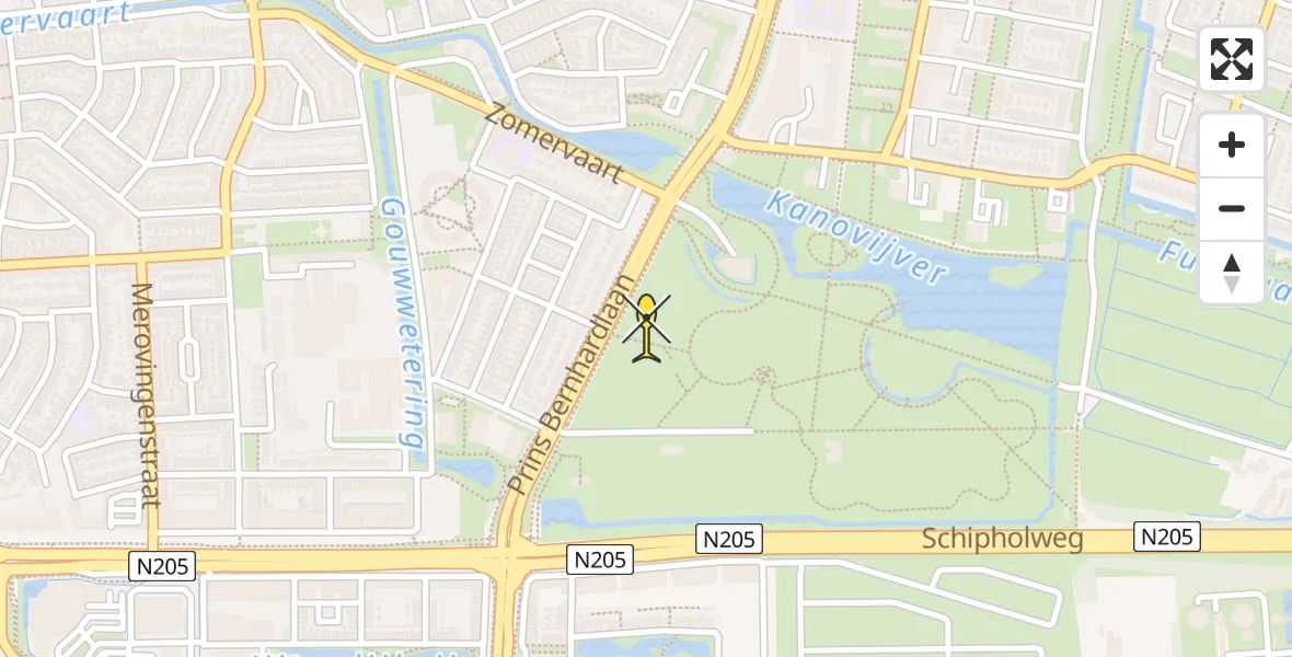 Routekaart van de vlucht: Lifeliner 1 naar Haarlem