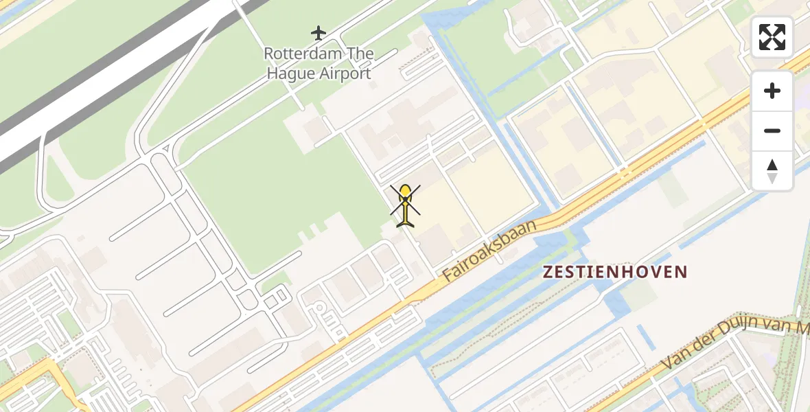 Routekaart van de vlucht: Lifeliner 2 naar Rotterdam The Hague Airport