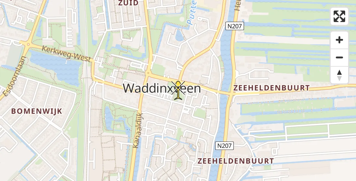 Routekaart van de vlucht: Lifeliner 2 naar Waddinxveen