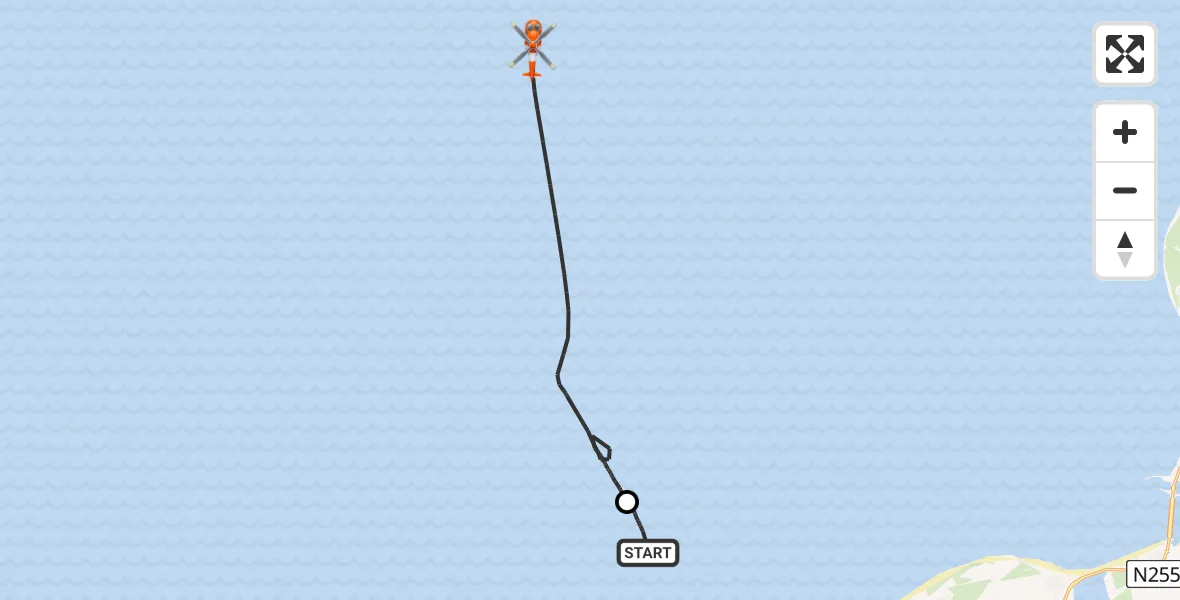 Vluchtroute Kustwachthelikopter Vlissingen - , 02 augustus 2025, 08:50