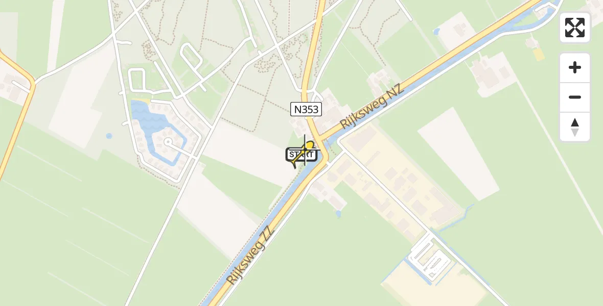 Routekaart van de vlucht: Lifeliner 4 naar Havelte, Trambaanweg