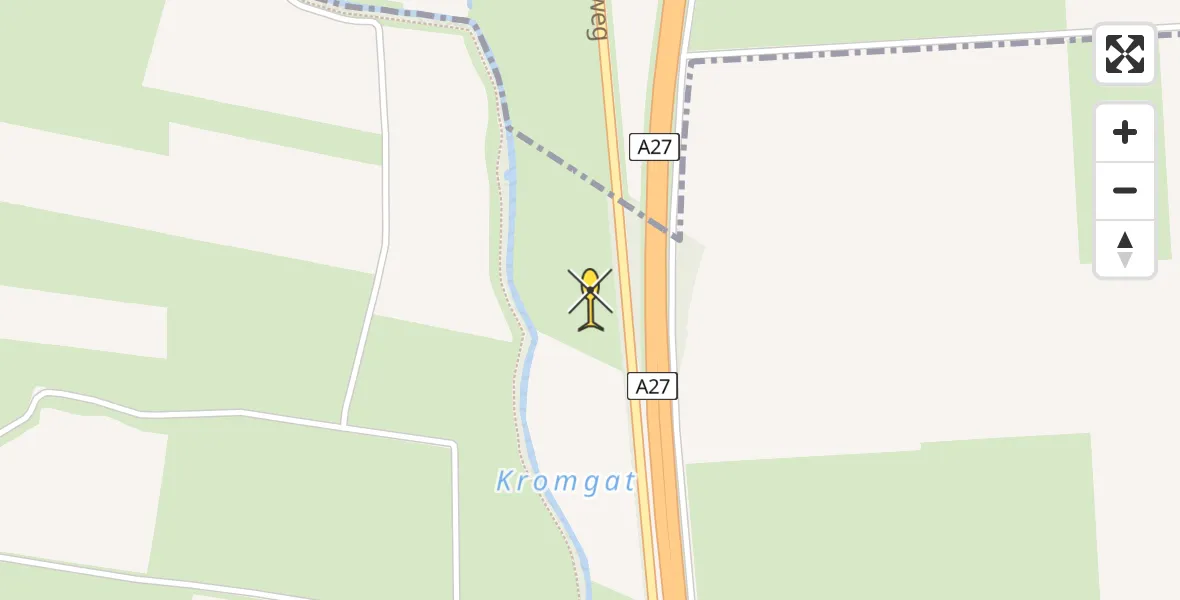 Routekaart van de vlucht: Lifeliner 2 naar Oosterhout