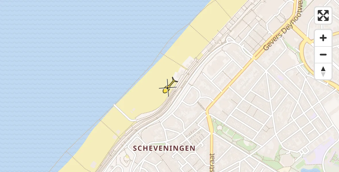 Routekaart van de vlucht: Lifeliner 2 naar Den Haag