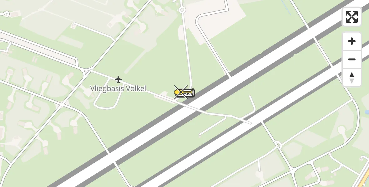 Routekaart van de vlucht: Lifeliner 3 naar Vliegbasis Volkel, Nieuwedijk