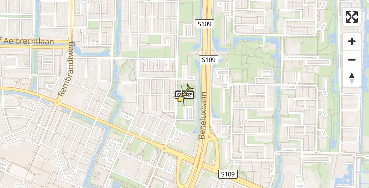 Routekaart van de vlucht: Lifeliner 2 naar Amstelveen, Van Heuven Goedhartlaan