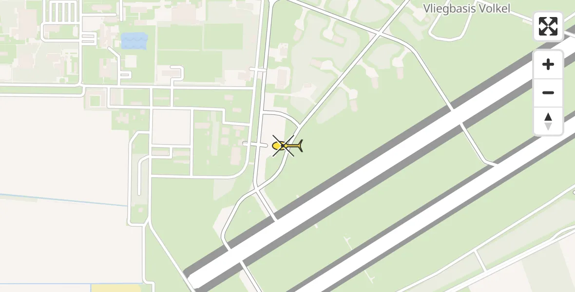 Routekaart van de vlucht: Lifeliner 3 naar Vliegbasis Volkel