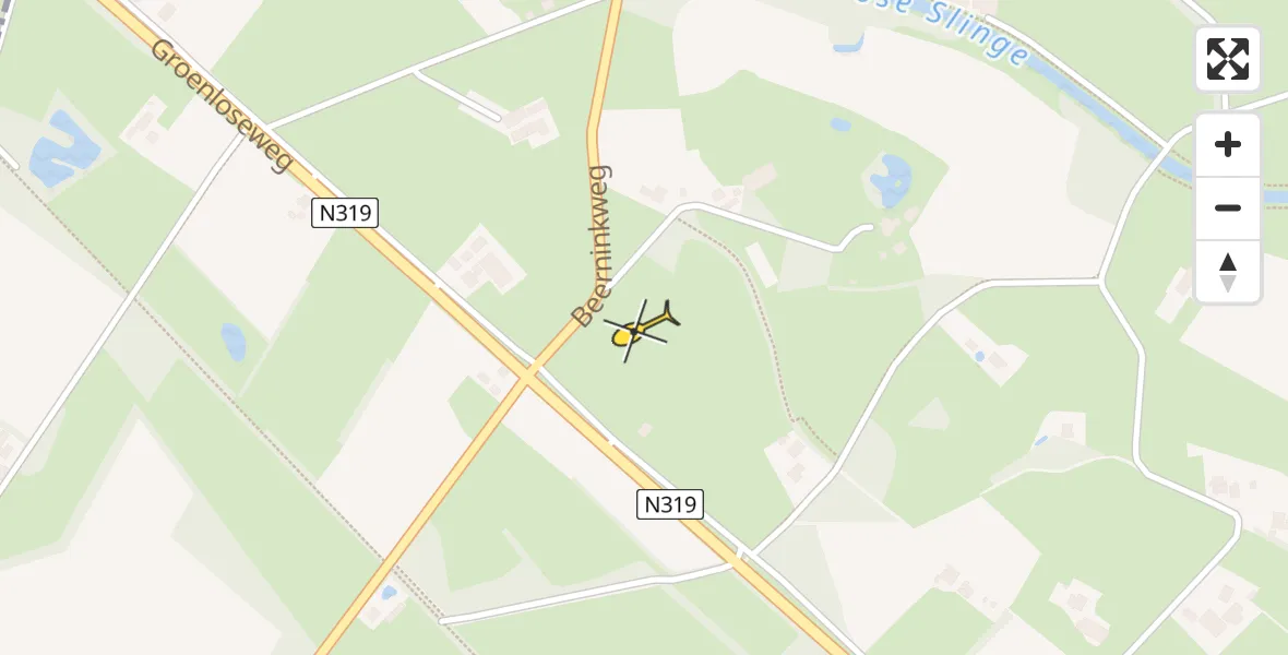 Routekaart van de vlucht: Lifeliner 3 naar Winterswijk Meddo