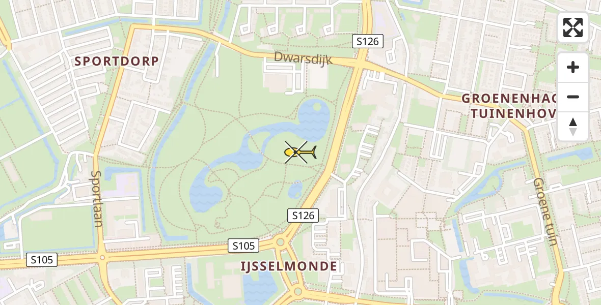 Routekaart van de vlucht: Lifeliner 2 naar Rotterdam