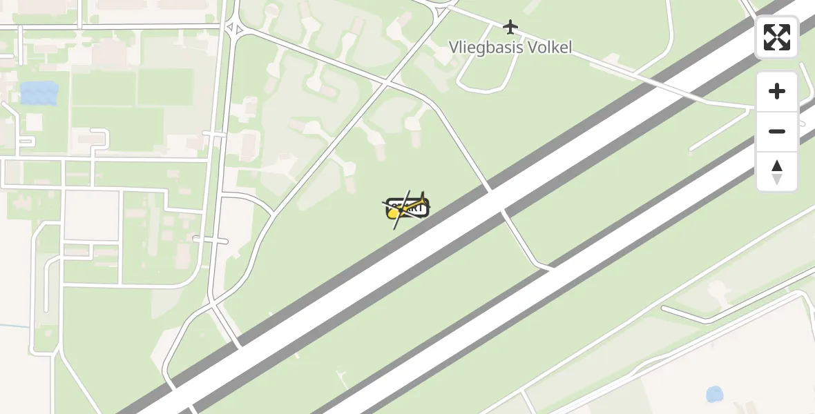 Routekaart van de vlucht: Lifeliner 3 naar Vliegbasis Volkel, Zeelandsedijk