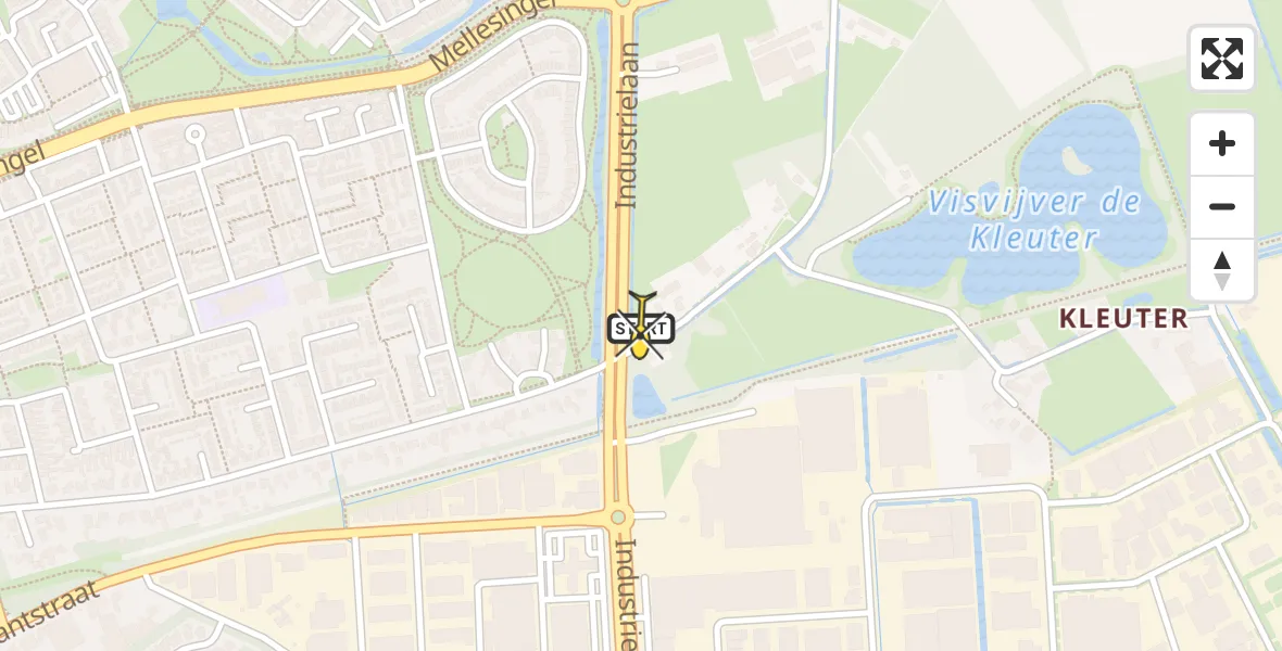 Routekaart van de vlucht: Lifeliner 3 naar Uden, Vluchtoordweg