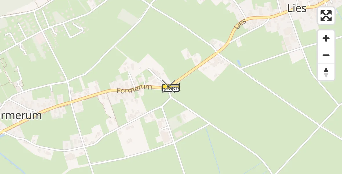 Routekaart van de vlucht: Ambulanceheli naar Formerum, Formerum