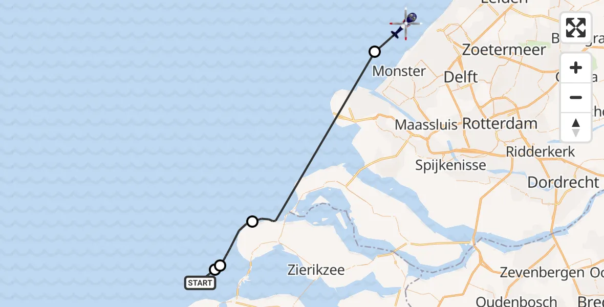 Vluchtroute Politiehelikopter  - , 05 augustus 2025, 15:07