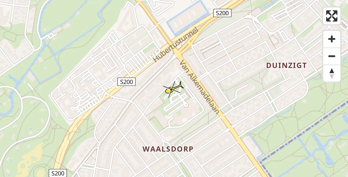 Routekaart van de vlucht: Lifeliner 2 naar Den Haag