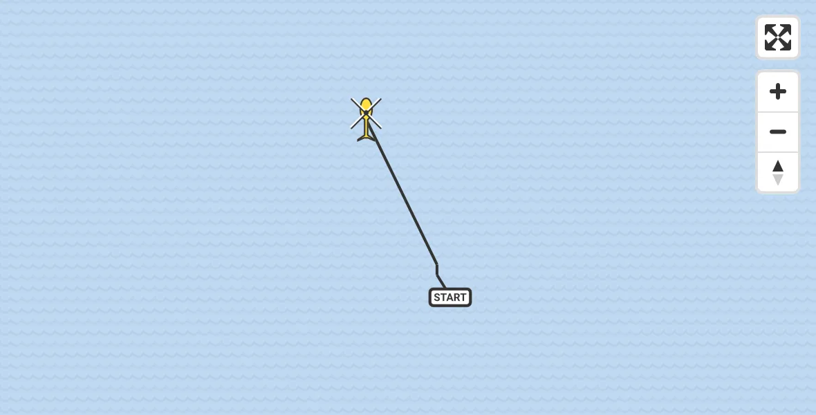 Routekaart van de vlucht: Kustwachthelikopter naar Vlissingen, Domburger Rassen
