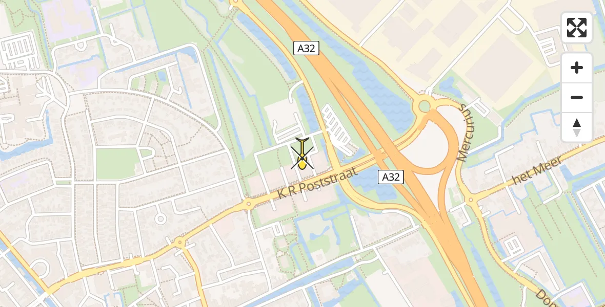 Routekaart van de vlucht: Lifeliner 4 naar Heerenveen