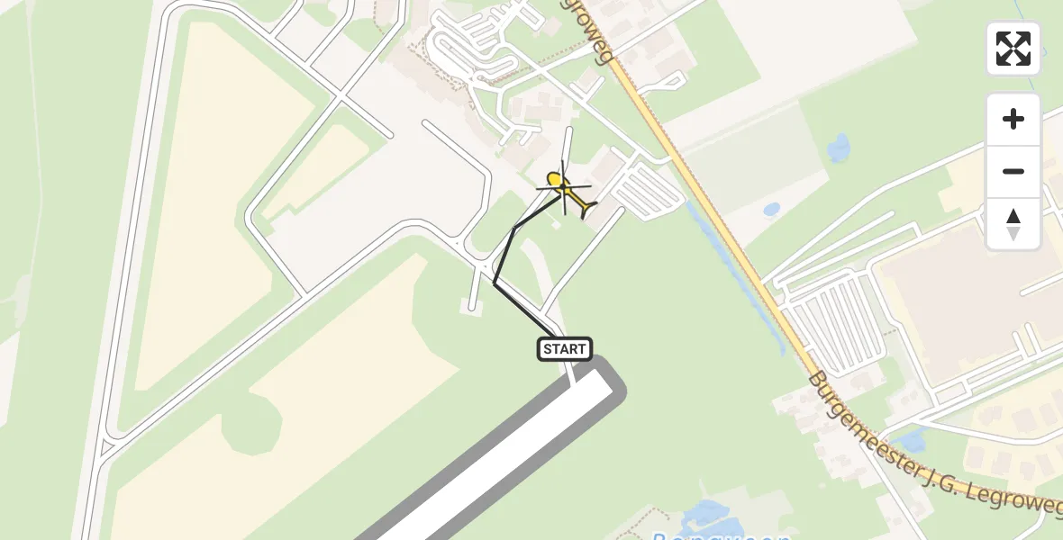 Routekaart van de vlucht: Lifeliner 4 naar Groningen Airport Eelde, Machlaan