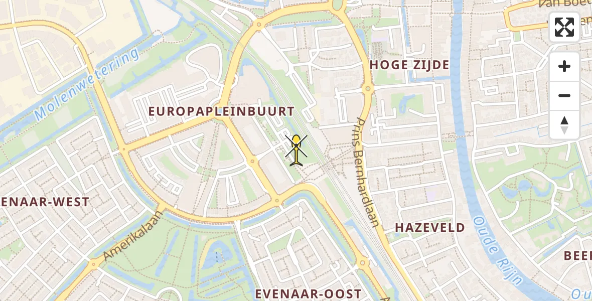 Routekaart van de vlucht: Lifeliner 2 naar Alphen aan den Rijn