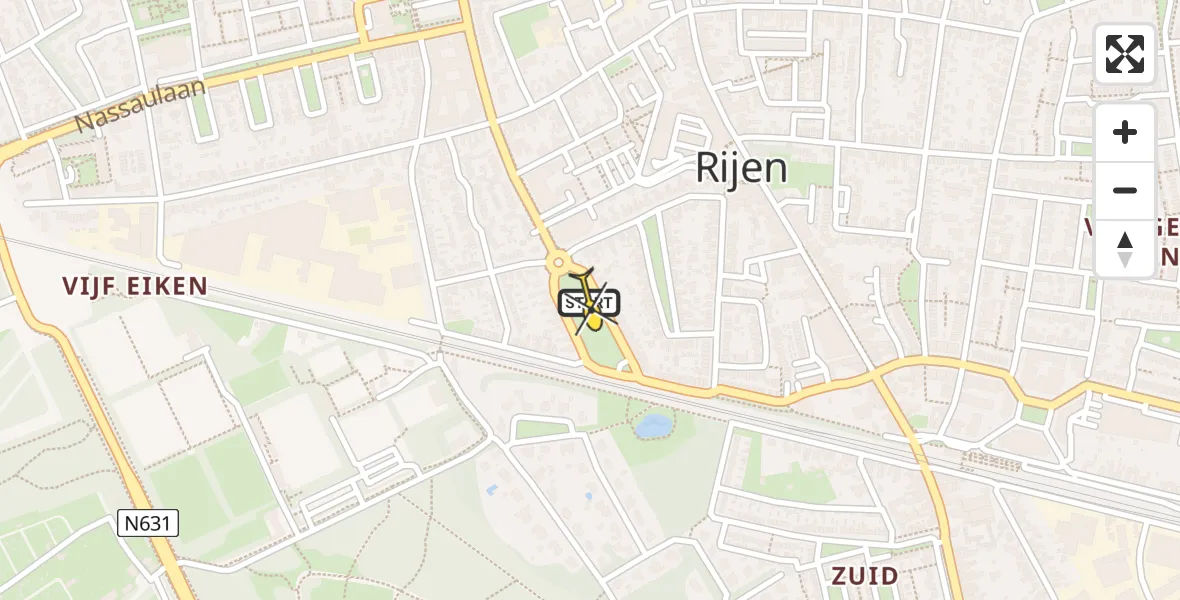 Routekaart van de vlucht: Lifeliner 3 naar Rijen, Rembrandtlaan