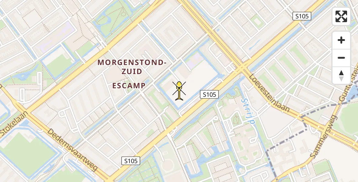 Routekaart van de vlucht: Lifeliner 2 naar Den Haag