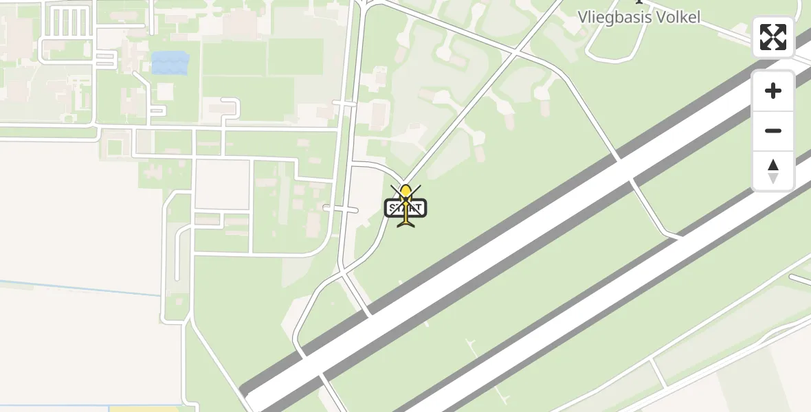 Routekaart van de vlucht: Lifeliner 3 naar Vliegbasis Volkel, Zeelandsedijk
