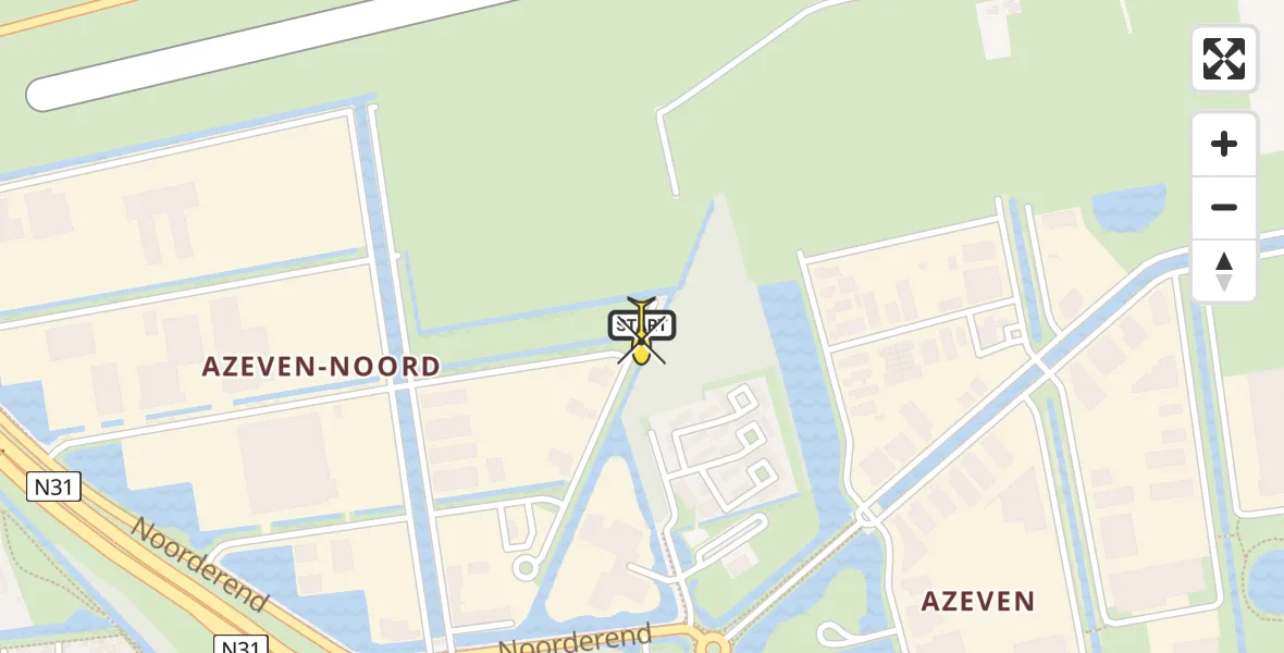 Routekaart van de vlucht: Lifeliner 4 naar Vliegveld Drachten, Richterlaan