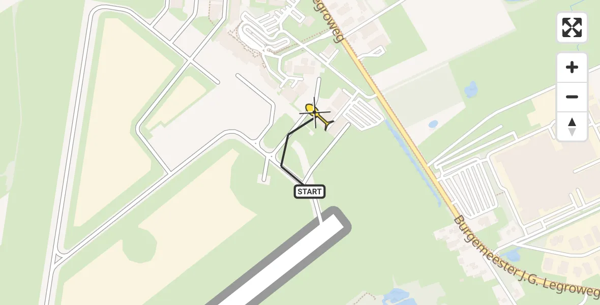 Routekaart van de vlucht: Lifeliner 4 naar Groningen Airport Eelde, Machlaan