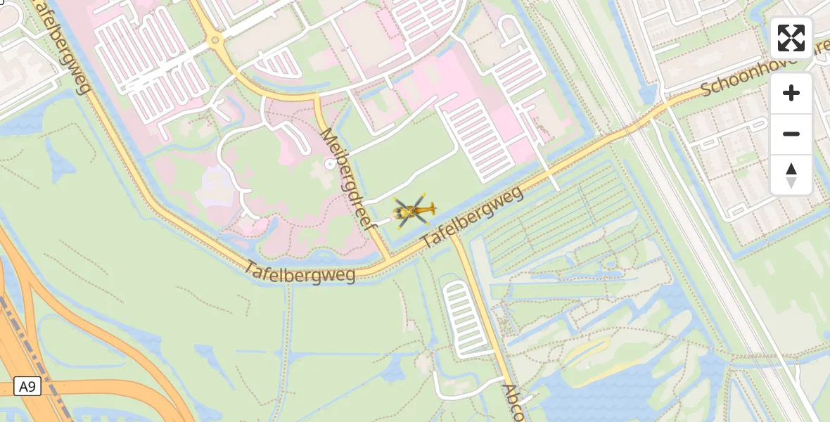 Vluchtroute Traumahelikopter Academisch Medisch Centrum (AMC) - Academisch Medisch Centrum (AMC), 08 augustus 2025, 09:58
