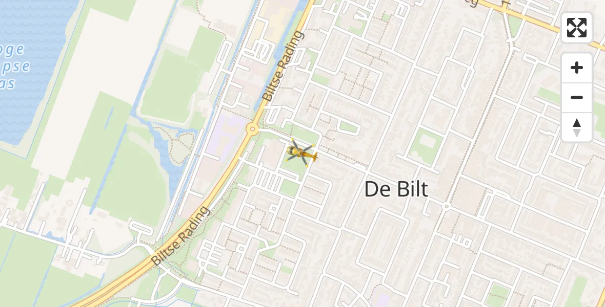 Vluchtroute Traumahelikopter De Bilt - De Bilt, 08 augustus 2025, 11:28