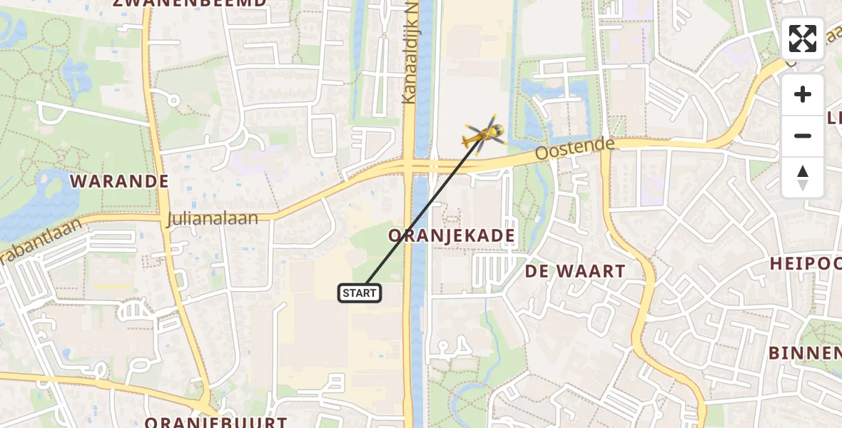 Vluchtroute Traumahelikopter Helmond - Helmond, 08 augustus 2025, 11:32