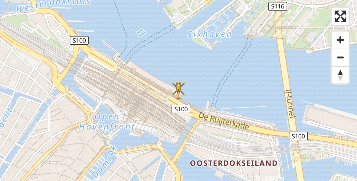 Vluchtroute Traumahelikopter Amsterdam - Amsterdam, 08 augustus 2025, 12:09