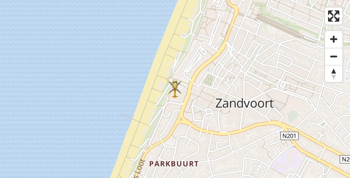 Vluchtroute Traumahelikopter Zandvoort - Zandvoort, 08 augustus 2025, 12:48
