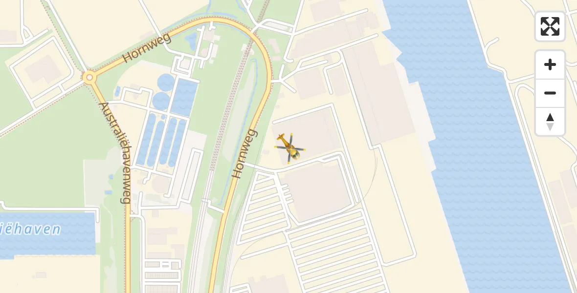 Vluchtroute Traumahelikopter Amsterdam Heliport - Amsterdam Heliport, 08 augustus 2025, 14:31