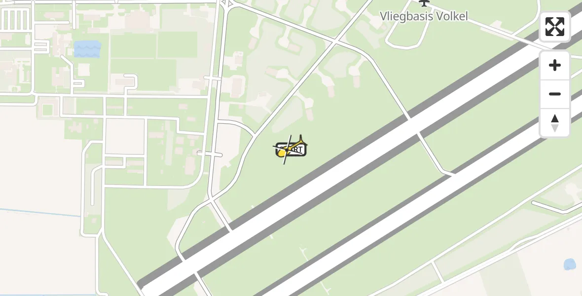 Routekaart van de vlucht: Lifeliner 3 naar Vliegbasis Volkel, Zeelandsedijk