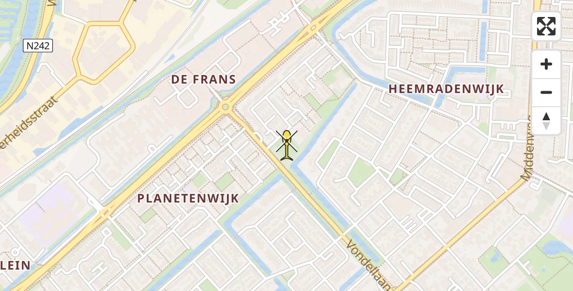 Routekaart van de vlucht: Lifeliner 1 naar Heerhugowaard