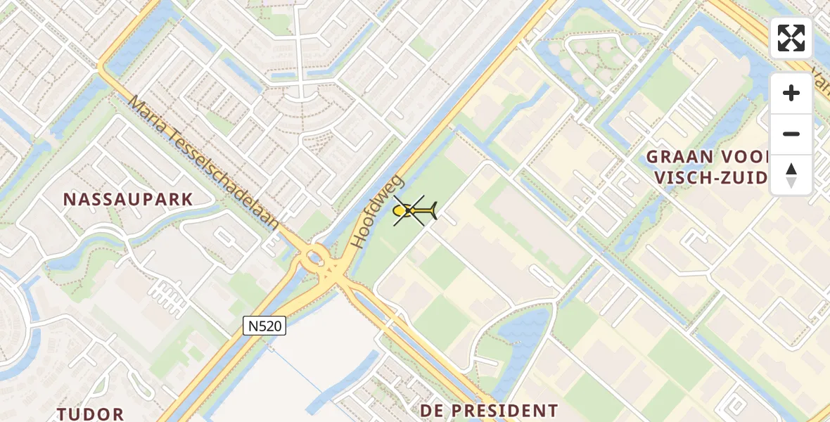 Routekaart van de vlucht: Lifeliner 1 naar Hoofddorp