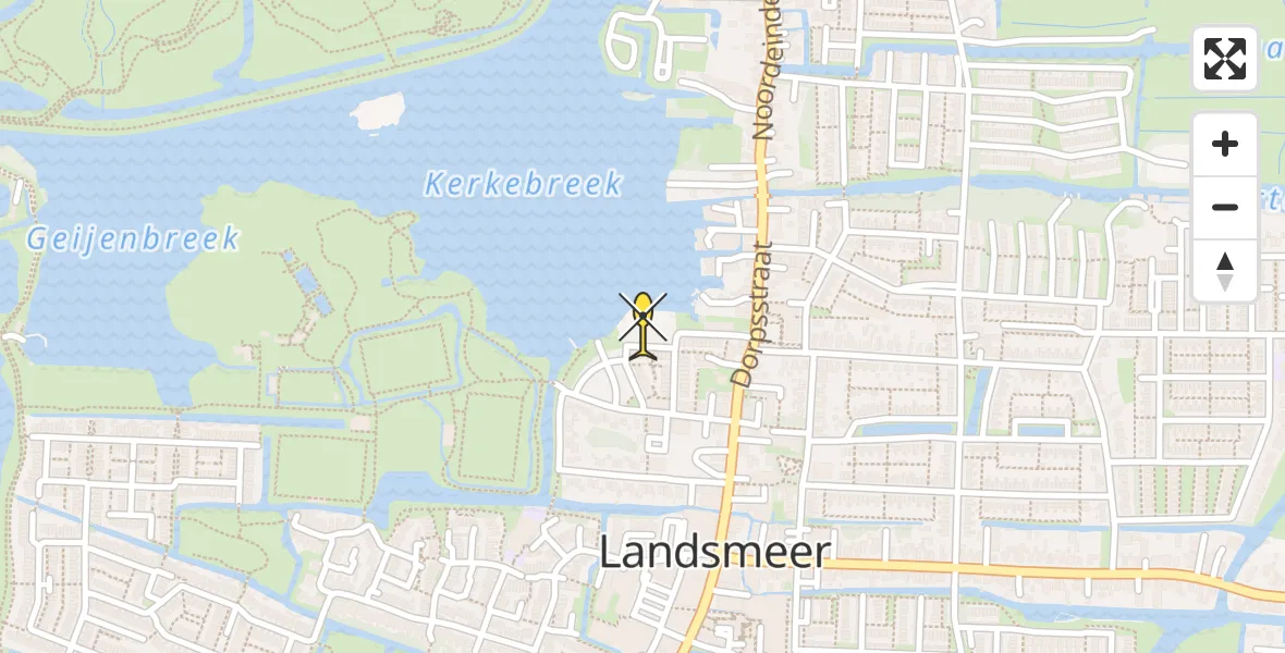 Routekaart van de vlucht: Lifeliner 2 naar Landsmeer