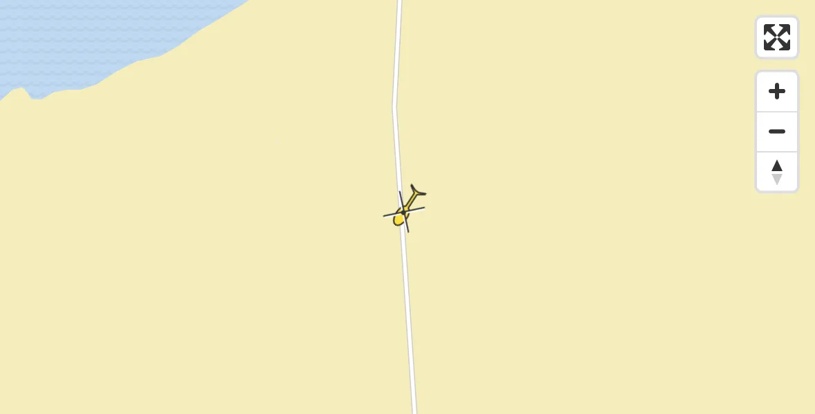 Routekaart van de vlucht: Politiehelikopter naar Vlieland