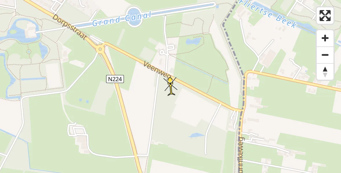 Routekaart van de vlucht: Lifeliner 3 naar Renswoude