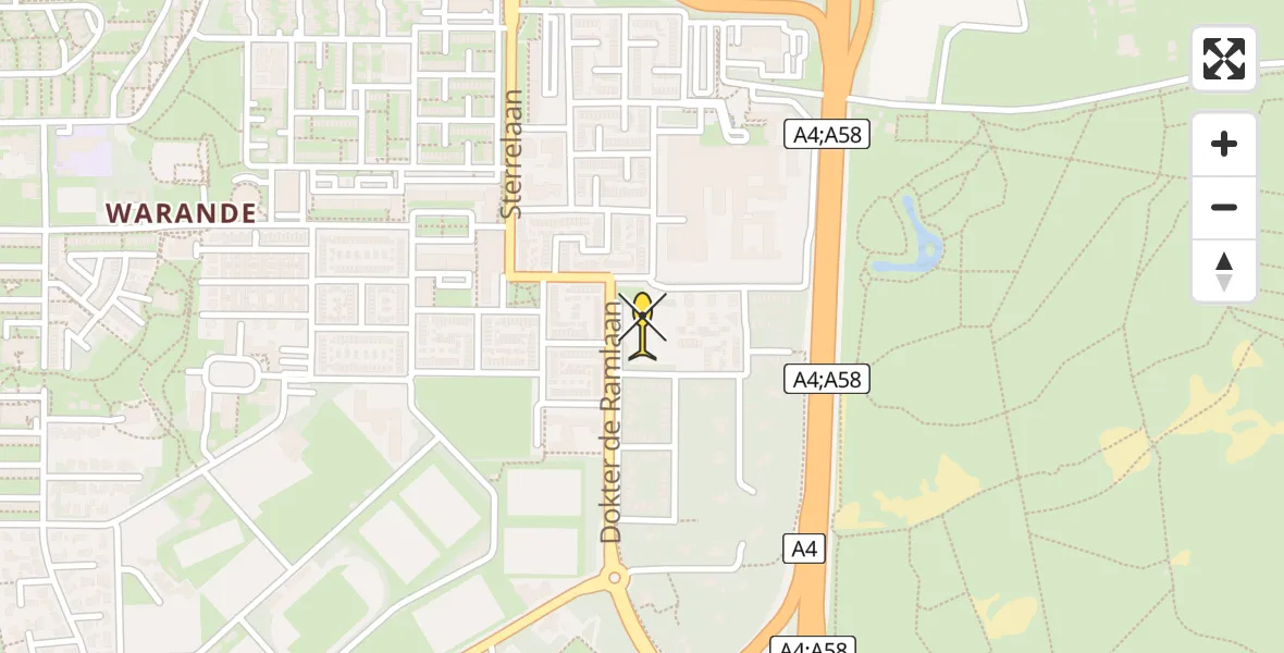 Routekaart van de vlucht: Lifeliner 2 naar Bergen op Zoom