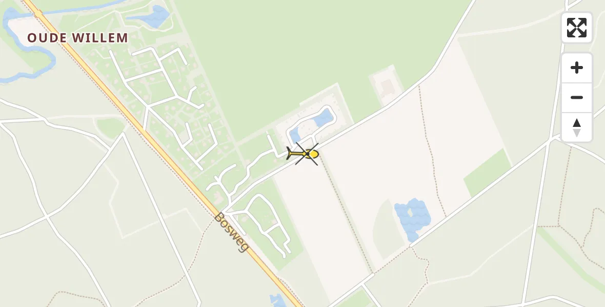 Routekaart van de vlucht: Lifeliner 4 naar Oude Willem