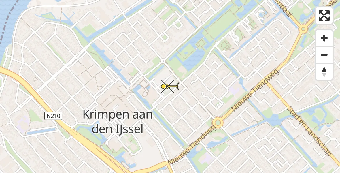 Routekaart van de vlucht: Lifeliner 2 naar Krimpen aan den IJssel