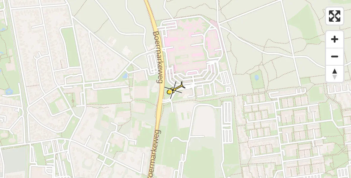 Routekaart van de vlucht: Lifeliner 4 naar Emmen