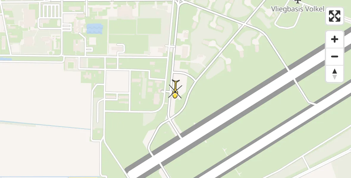 Routekaart van de vlucht: Lifeliner 3 naar Vliegbasis Volkel