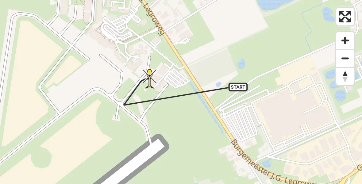 Routekaart van de vlucht: Lifeliner 4 naar Groningen Airport Eelde, Machlaan