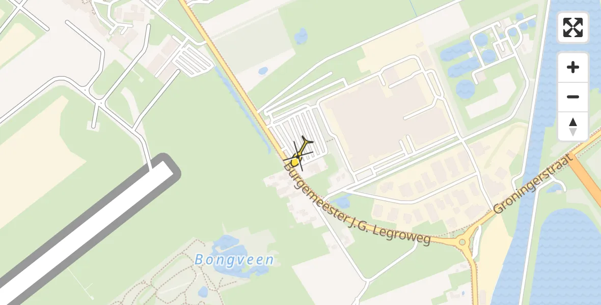 Routekaart van de vlucht: Lifeliner 4 naar Groningen Airport Eelde