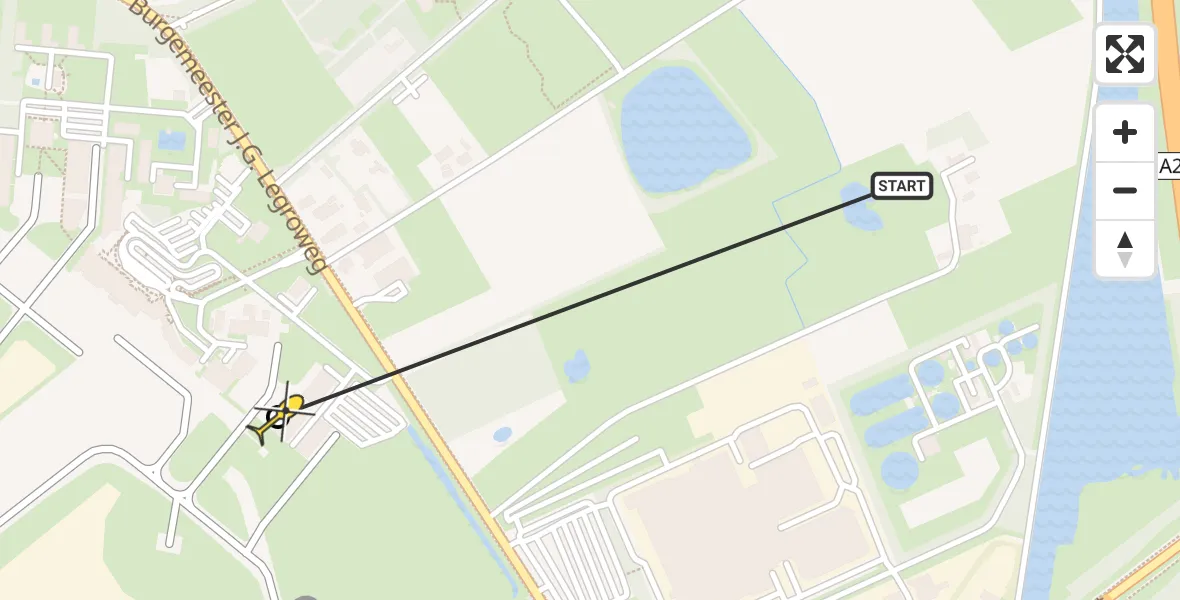 Routekaart van de vlucht: Lifeliner 4 naar Groningen Airport Eelde, Machlaan