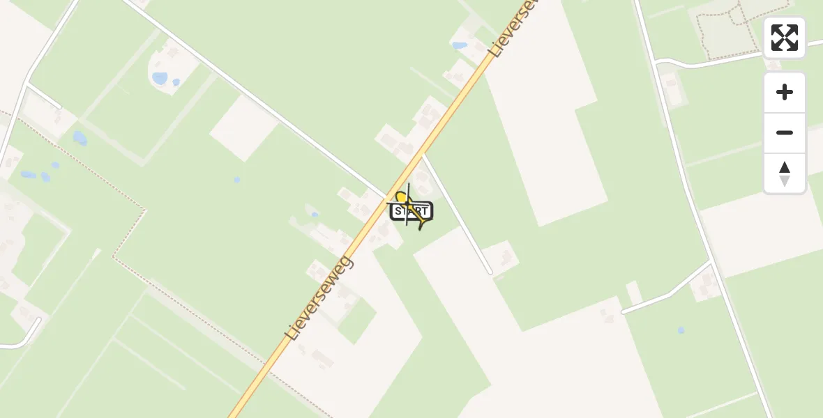 Routekaart van de vlucht: Lifeliner 4 naar Peize, Lieverseweg