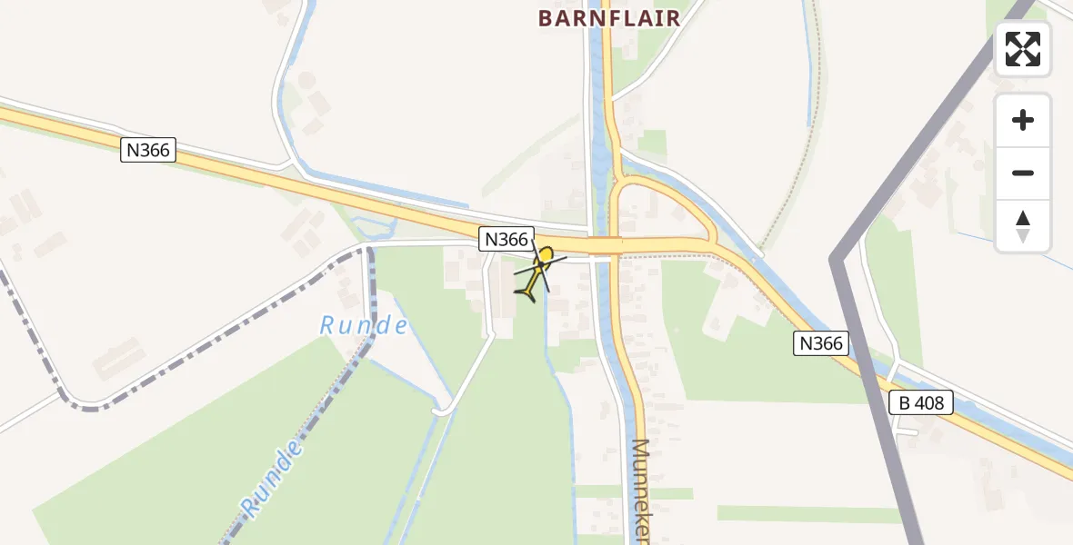 Routekaart van de vlucht: Lifeliner 4 naar Ter Apel