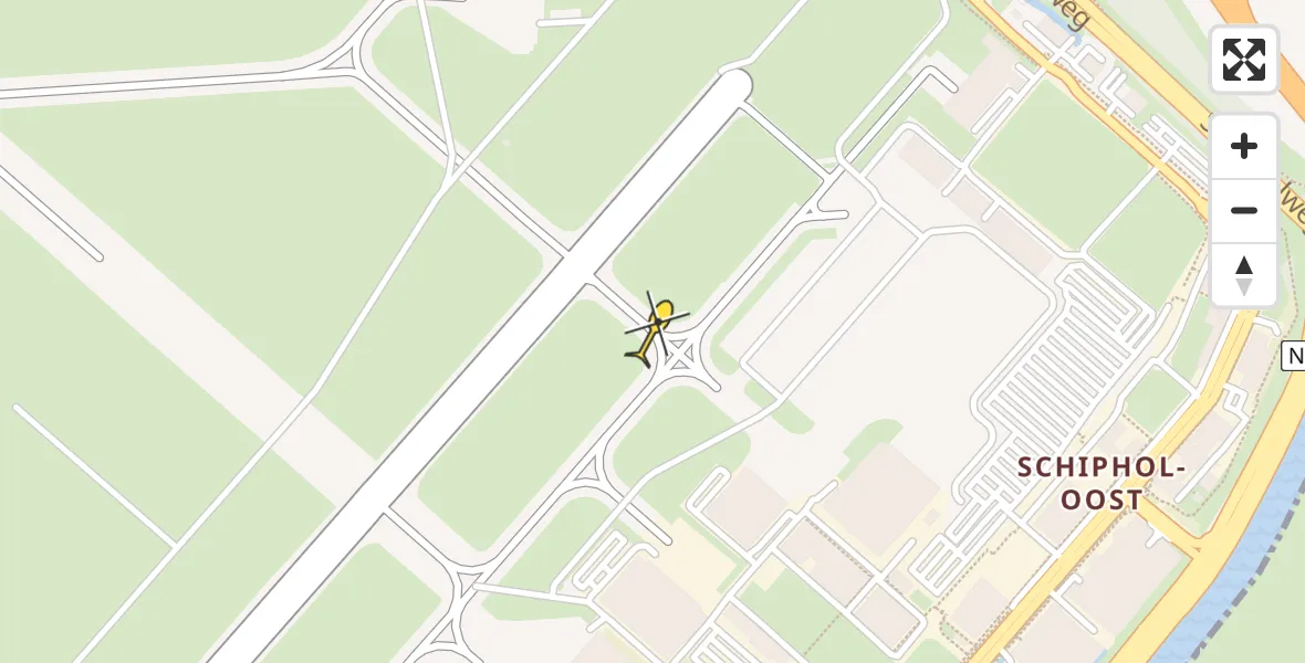 Vluchtroute Politiehelikopter van Schiphol naar Schiphol